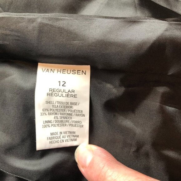 Boys Youth Van Heusen Two-Button Blazer Jacket Blue Size 12 Polyester - Picture 5 of 5